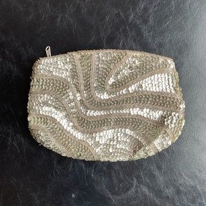 Vintage Carla Marchi Silver Sequin Beaded Bag